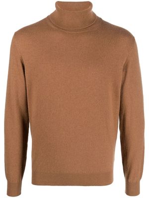 Zegna roll-neck cashmere jumper - Brown