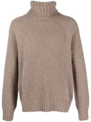 Zegna roll-neck wool-blend jumper - Neutrals