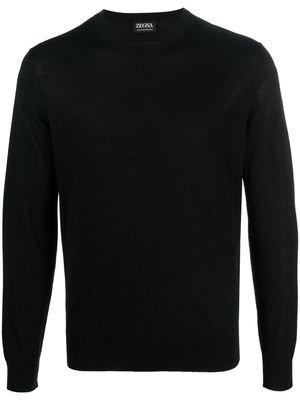 Zegna round-neck knit jumper - Black