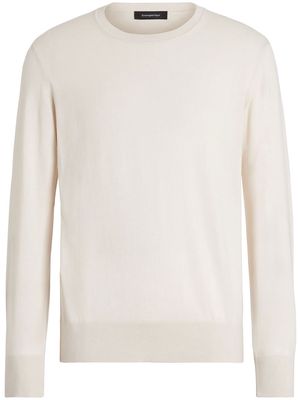 Zegna round-neck knit jumper - White