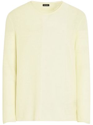 Zegna round-neck knit jumper - Yellow