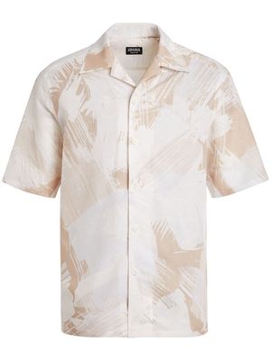 Zegna short-sleeve linen-blend T-shirt - Neutrals