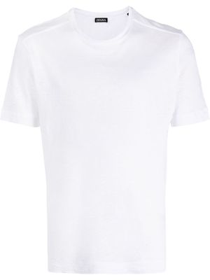 Zegna short-sleeve linen T-shirt - White