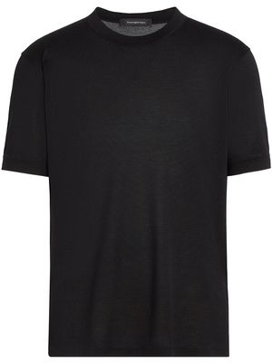 Zegna short-sleeve silk T-shirt - Black