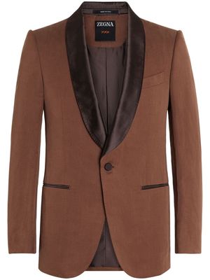 Zegna silk-blend blazer - Brown