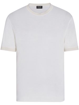 Zegna silk crew-neck T-shirt - White