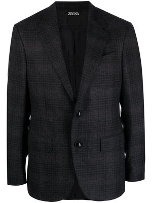 Zegna single-breast wool blazer - Grey