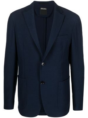 Zegna single-breasted button-fastening blazer - Blue