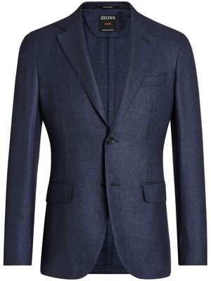 Zegna single-breasted cashmere-silk jacket - Blue