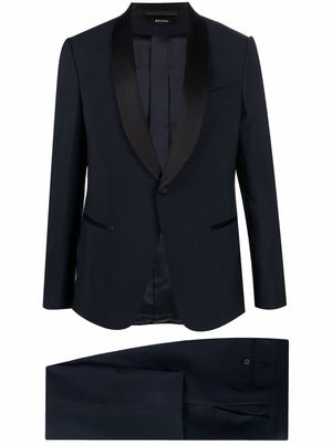 Zegna single-breasted dinner suit - Blue
