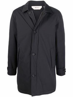 Zegna single-breasted mid-length coat - Black
