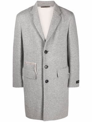 Zegna single-breasted mid-length coat - Grey