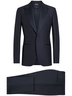 Zegna single-breasted peak-lapel suit - Blue