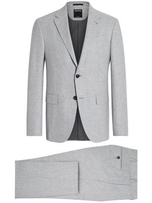 Zegna single-breasted straight-leg suit - Grey
