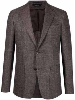Zegna single-breasted tailored blazer - Brown