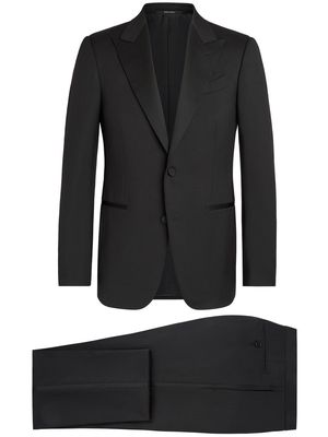 Zegna single-breasted two piece suit - Black