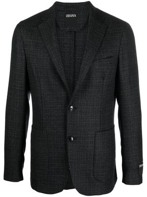 Zegna single-breasted wool blazer - Grey