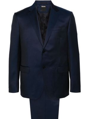 Zegna single-breasted wool-blend suit - Blue