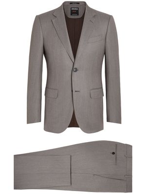 Zegna single-breasted wool suit - Neutrals