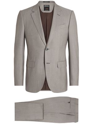 Zegna single-breasted woollen suit - Grey