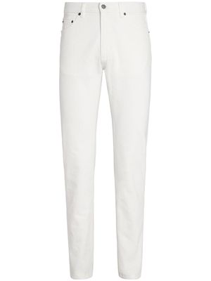 Zegna slim-cut five-pocket jeans - White