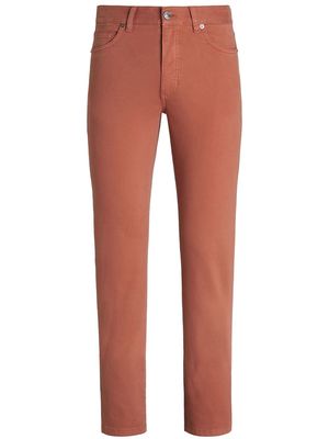 Zegna slim-cut leg jeans - Orange