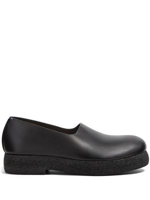 Zegna slip-on leather loafers - Black