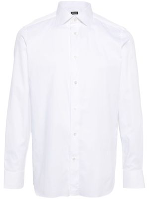 Zegna spread-collar poplin shirt - White