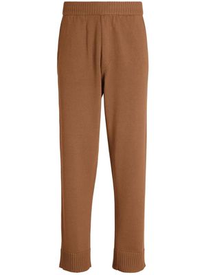 Zegna straight-leg knit trousers - Brown