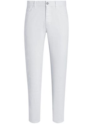 Zegna straight-leg linen-blend trousers - White