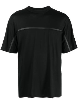 Zegna striped drop-shoulder T-shirt - Black