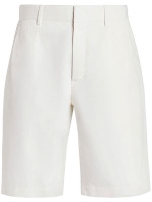 Zegna Summer cotton-linen chino shorts - White