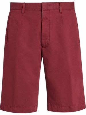 Zegna tailored cotton-linen blend shorts