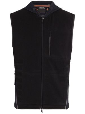 Zegna Technical hooded vest - K09 BLACK