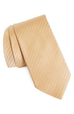 ZEGNA Textured Stripe Silk Tie in Yellow