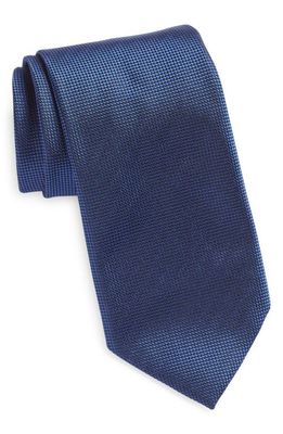 ZEGNA TIES Brera Cross Weave Silk Tie in Blue