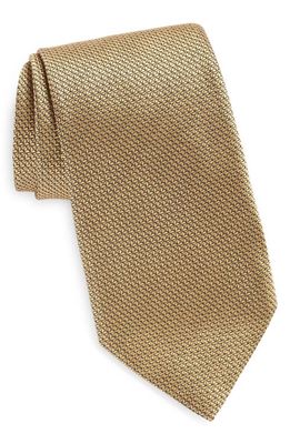 ZEGNA TIES Brera Diamond Pattern Silk Tie in Yellow