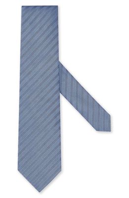 ZEGNA TIES Brera Jacquard Stripe Silk Tie in Light Blue