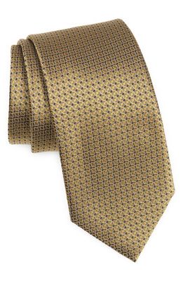 ZEGNA TIES Cento Fili Yellow Silk Jacquard Tie