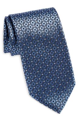 ZEGNA TIES Fili Links Silk Tie in Blue