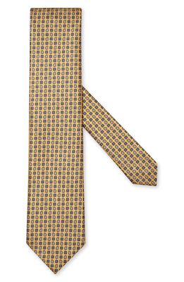 ZEGNA TIES Geometric Silk Tie in Yellow