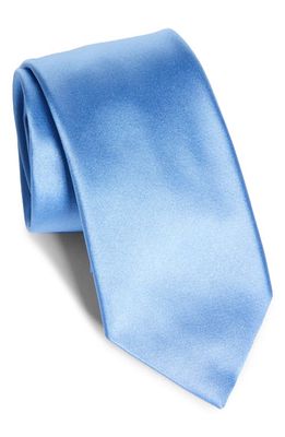 ZEGNA TIES Linen Satin Tie in Light Blue