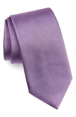 ZEGNA TIES Micro Chevron Silk Tie in Purple