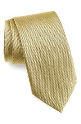 ZEGNA TIES Micro Chevron Silk Tie in Yellow