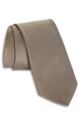 ZEGNA TIES Microchevron Silk Tie in Brown