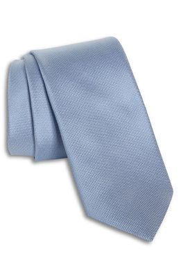 ZEGNA TIES Microchevron Silk Tie in Light Blue