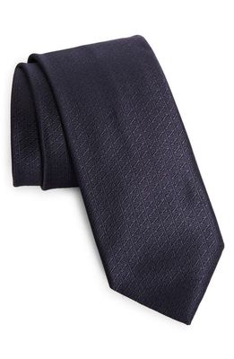 ZEGNA TIES Natural Silk Tie in Navy