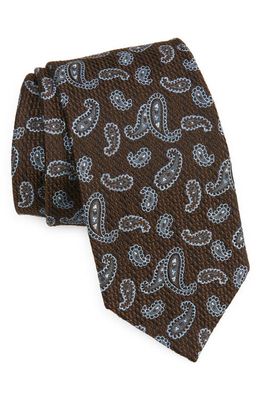 ZEGNA TIES Paisley Silk Tie in Brown