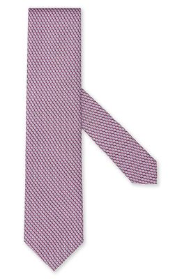 ZEGNA TIES Quadri Colorati Geo Silk Tie in Pink