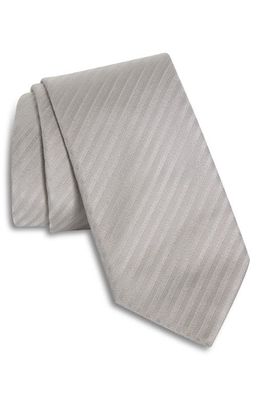 ZEGNA TIES Textured Stripe Silk Tie in Brown
